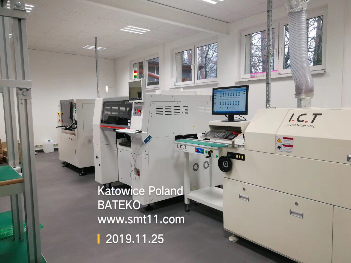 smt machine reflow soldering oven and pick & place machine