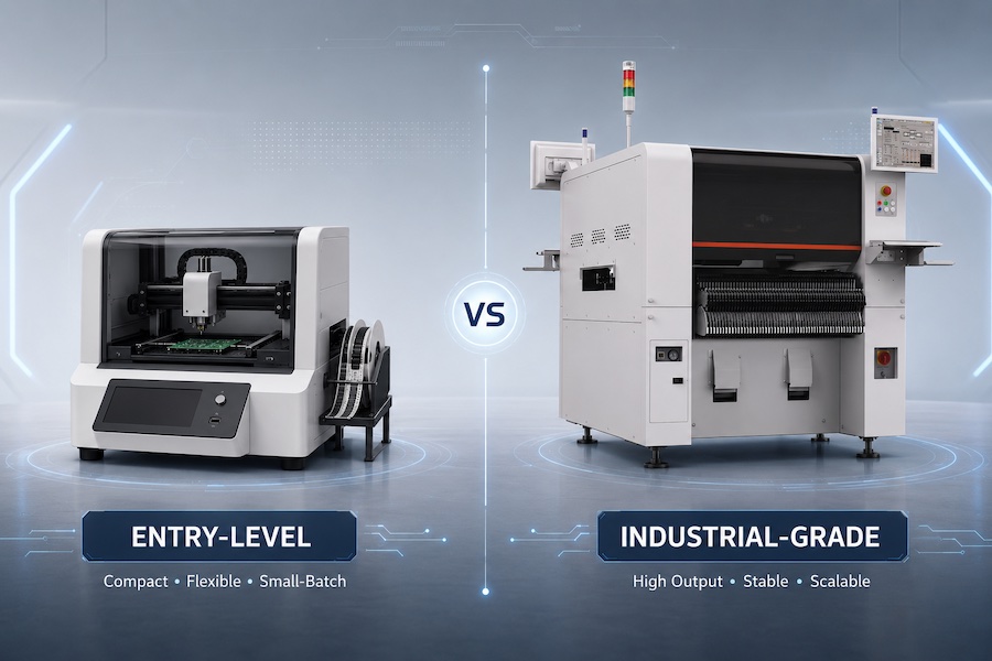 2-10 Entry-Level vs Industrial Pick and Place Machines 2-10 Entry-Level vs Industrial Pick and Place Machines