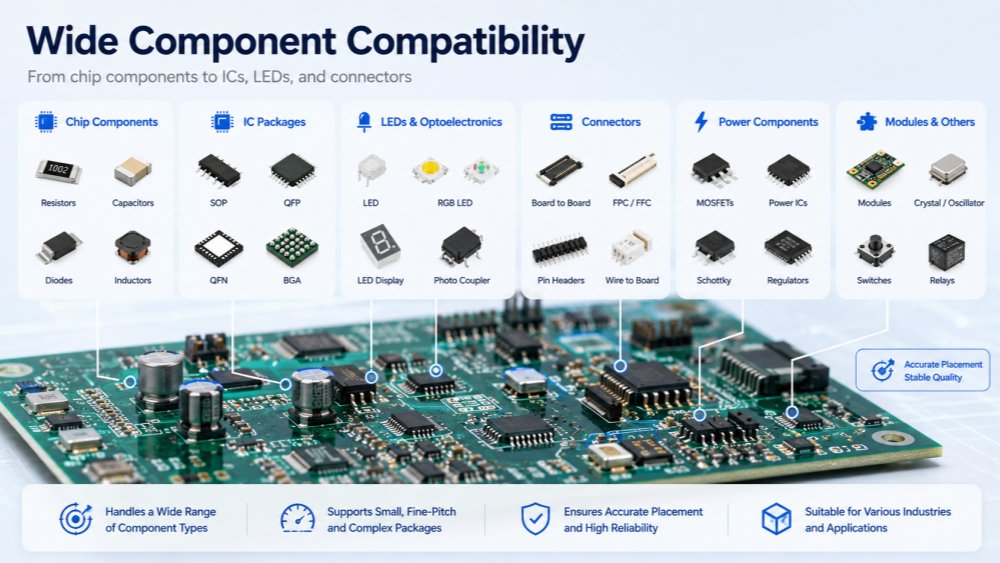 Wide component compatibility Wide component compatibility