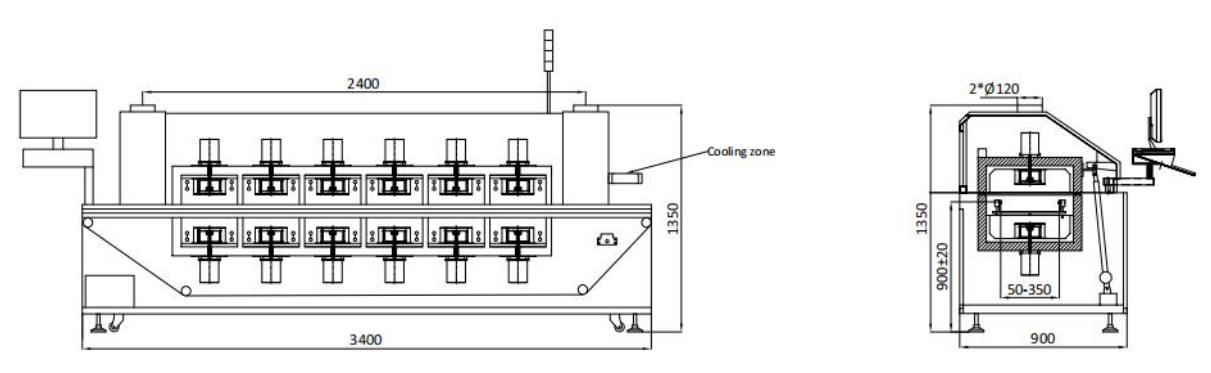 6 Zones SMT Lead Free Reflow Oven Machine