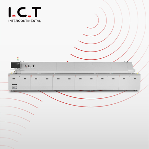 I.C.T-L12 | Customized 12 Zones Reflow Soldering Oven LED Nitrogen Reflow Oven
