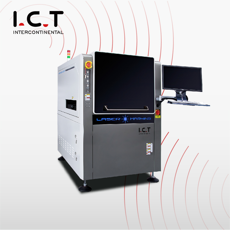 I.C.T | 20 watt fibre color laser marking printing Machine with ipg source