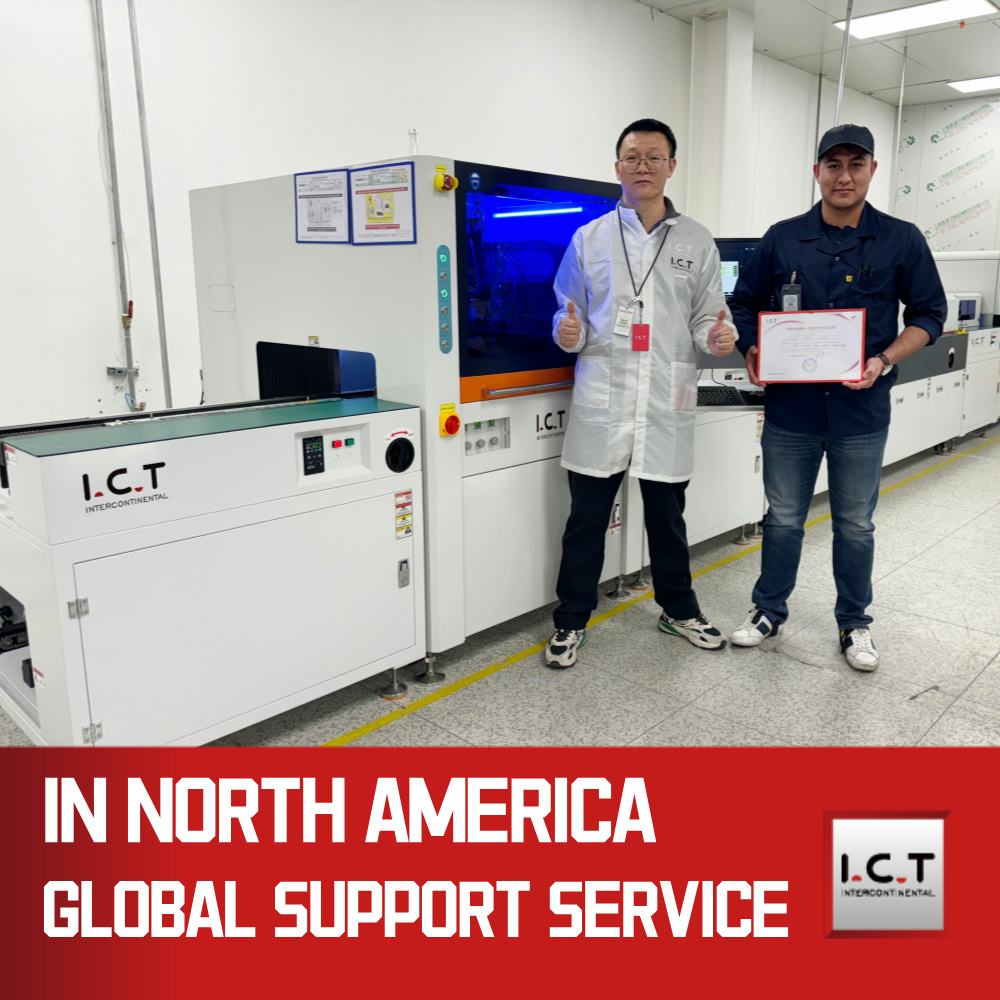 I.C.T | SMT Double Digital Conformal Coating Machine PCB Production Line