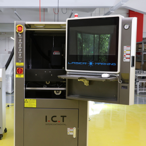 I.C.T | Enclosed fiber Led bulb laser printing and cutting Marking Machine