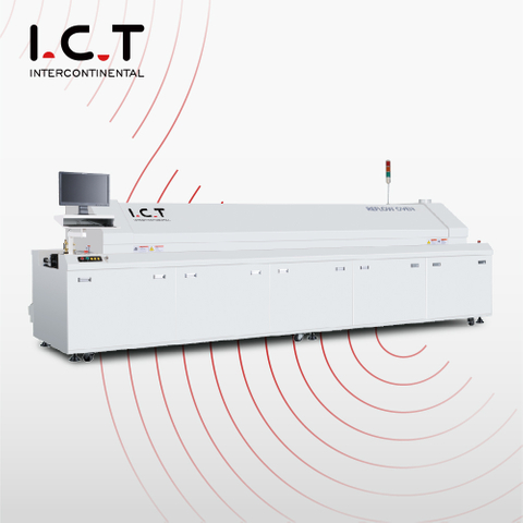 I.C.T | Stable Temperature Reflow Oven Machine With 6 Heating Zones