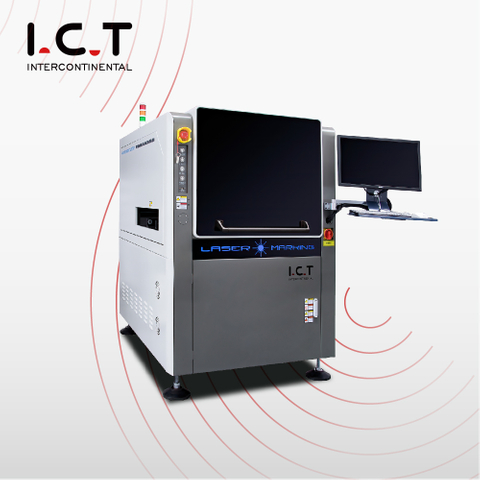I.C.T | 30 watt fiber laser date marking mug printing Cylinder Machine For pcb