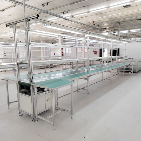 I.C.T LED TV SMT Assembly Conveyor Belt Line with Working Tables