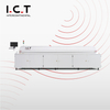 I.C.T | Ten Zones 6 Meters Reflow Oven With Varnish Conveyor Support