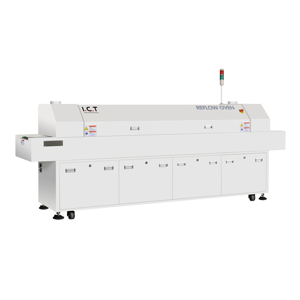 I.C.T | Nitrogen Lead Free Vaccume Reflow Oven 4 Zone Reflow Smd Soldering Toaster Oven