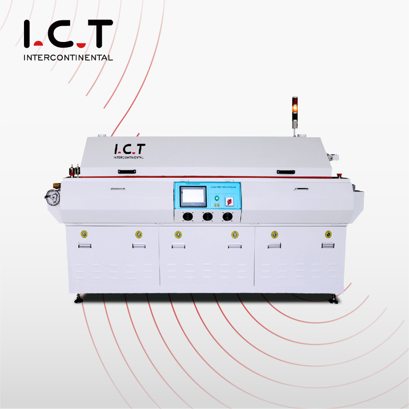 I.C.T| Radiator Reflow Soldering Oven with 8 Heating Zones SMT Welding Machine