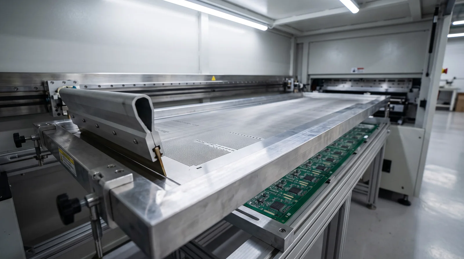 Long stencil squeegee frame large PCB printer