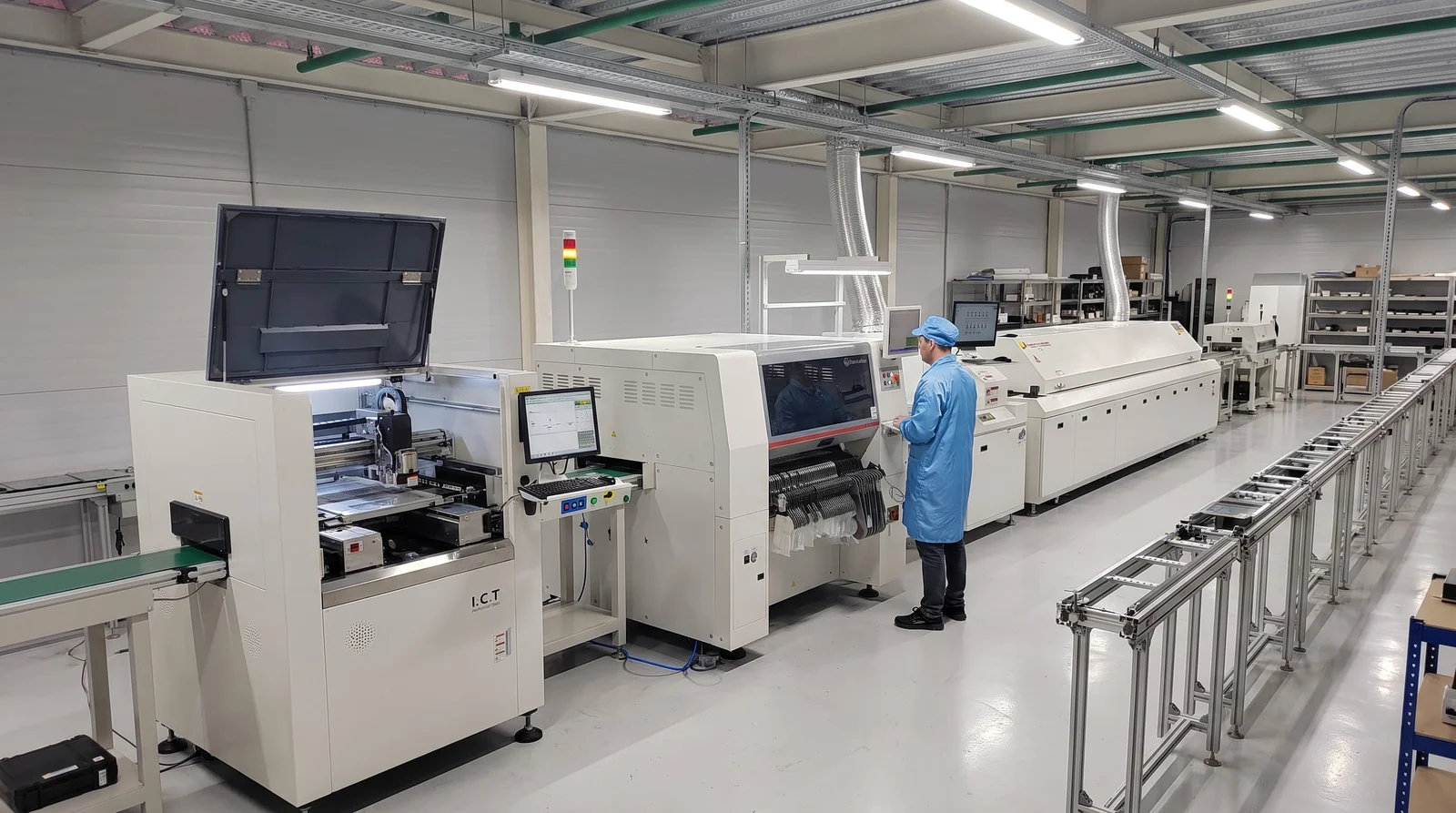 Hanwha pick and place SMT line throughput