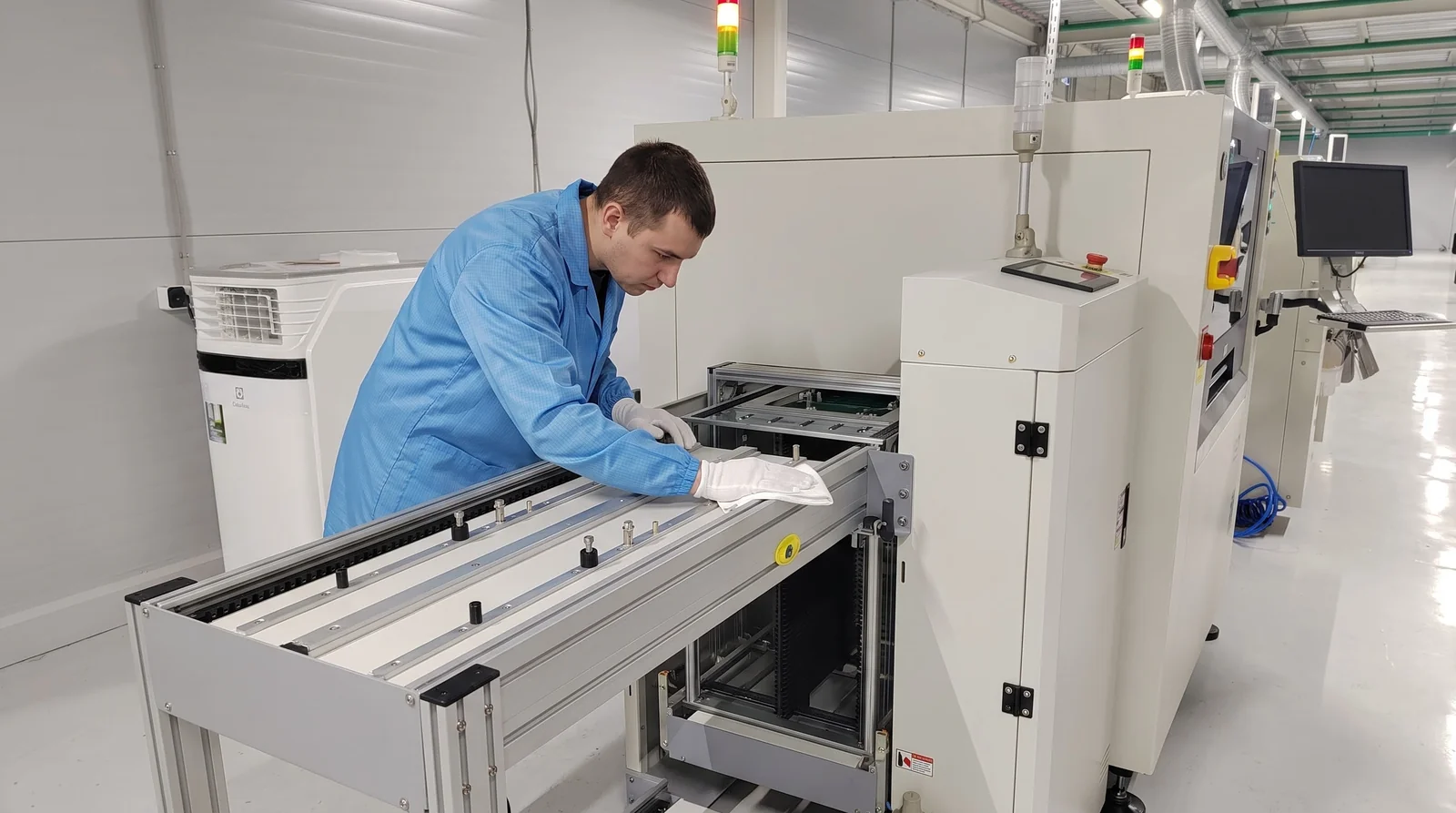 SMT printer conveyor rail maintenance inspection