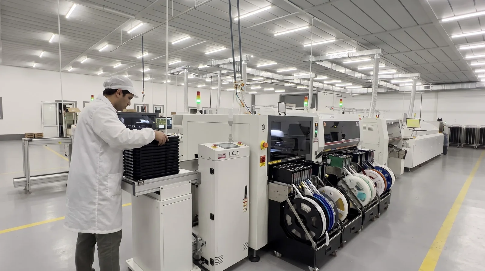 chip mounter feeder tray configuration setup