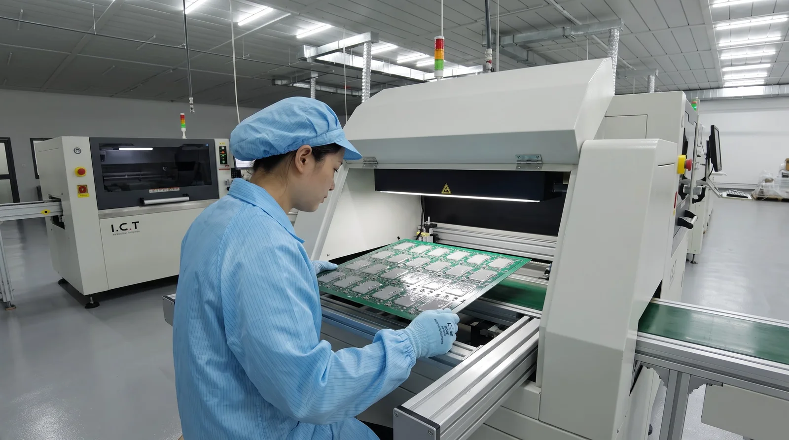 Solder paste inspection SPI machine PCB review