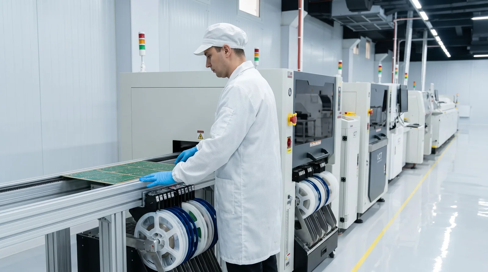 SMT PCB size panelization product mix line
