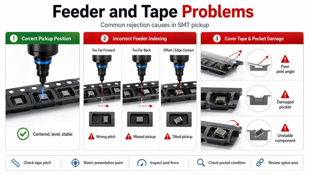 Feeder and Tape Problems Are Common Rejection Causes.webp