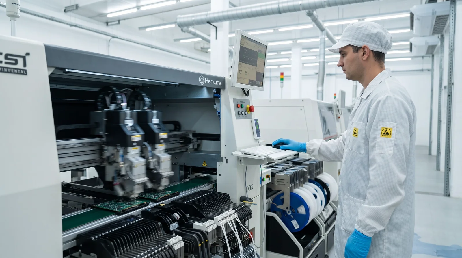 Hanwha pick and place machine CPH production line