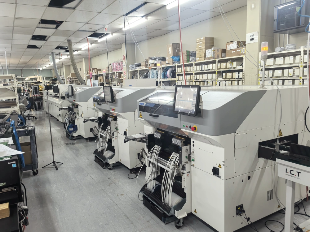 three JUKI RS-1XL pick-and-place machines.webp
