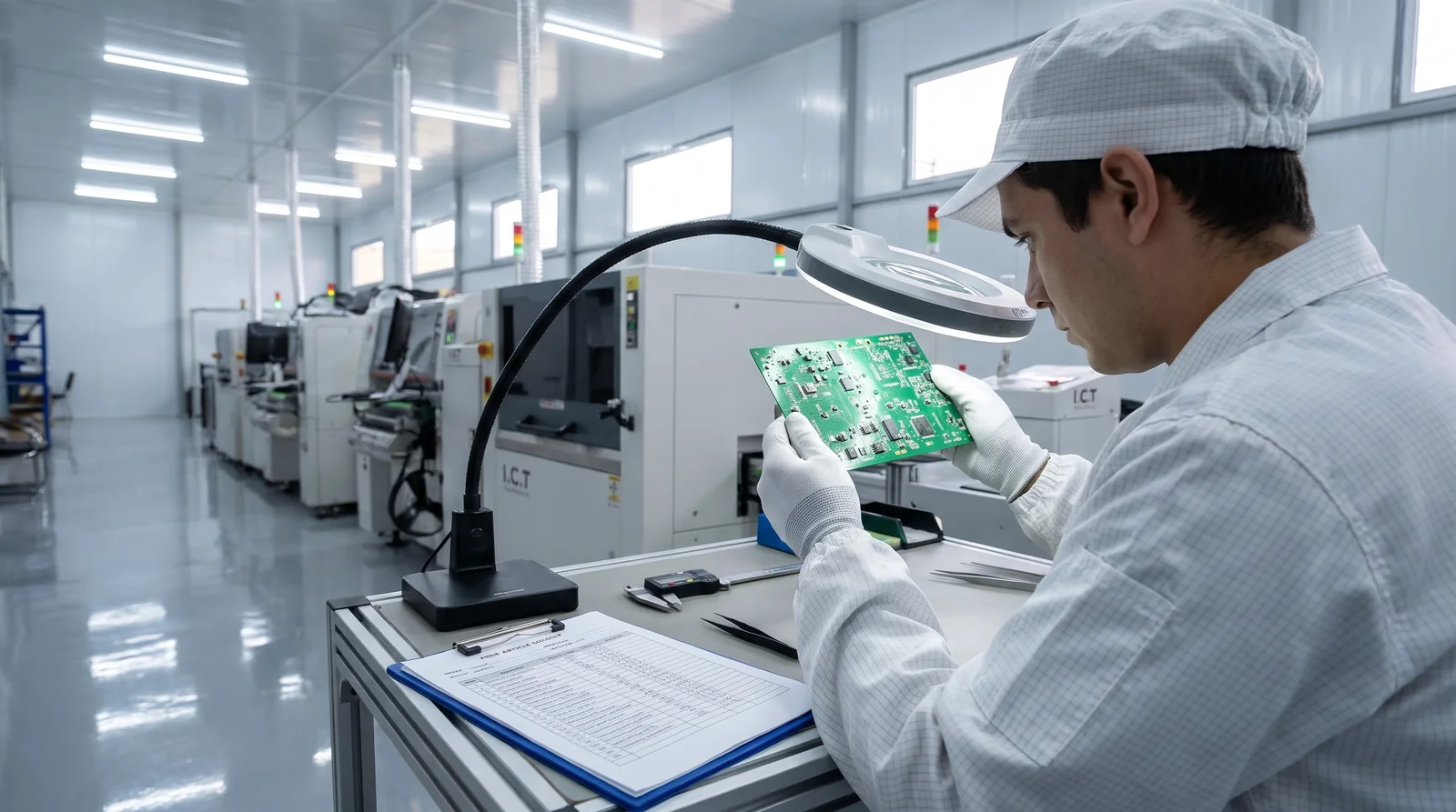 SMT first article inspection HMLV line