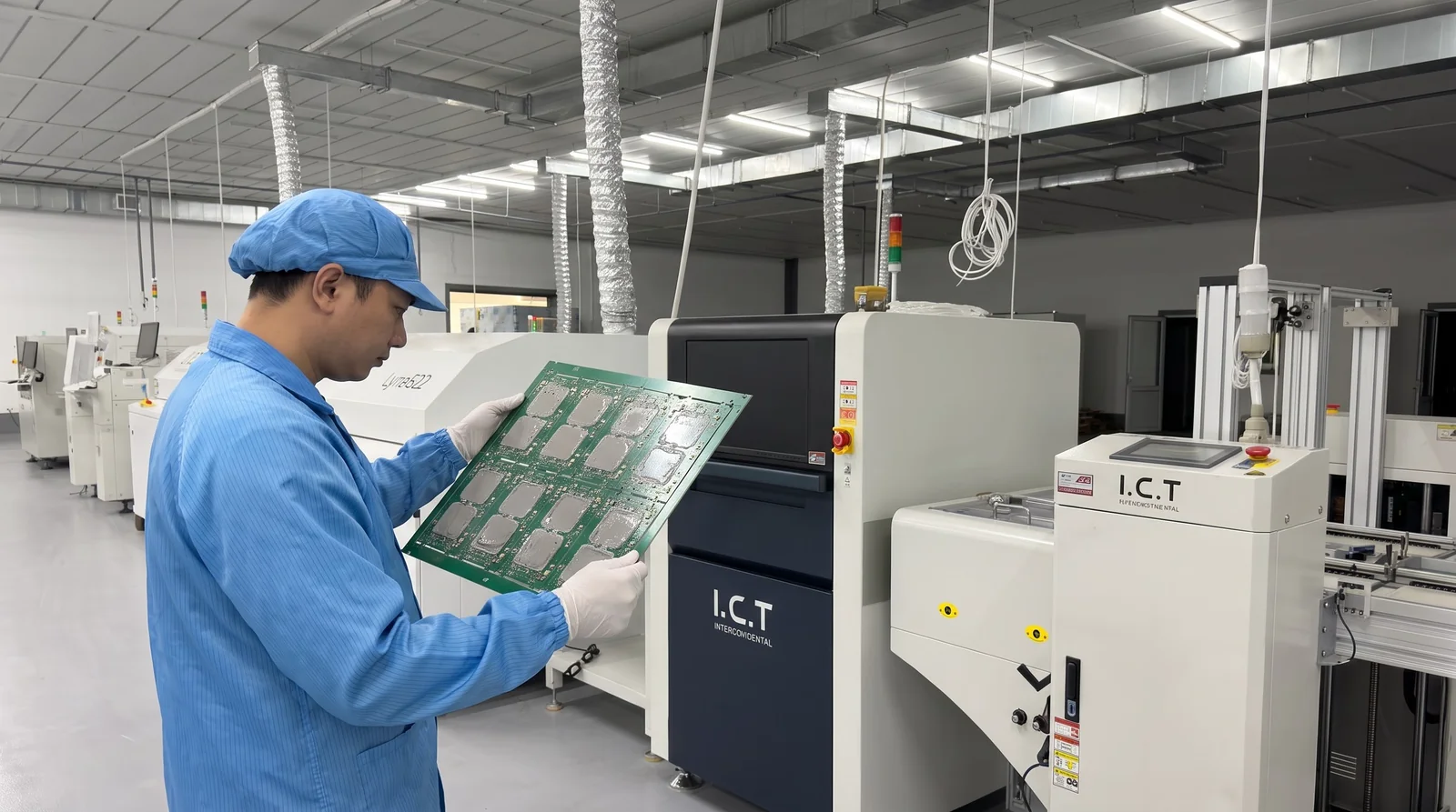 SMT paste printing data line inspection