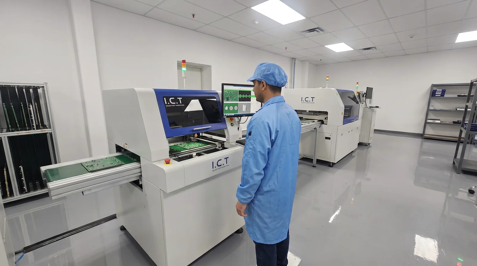 SPI solder paste deposit measurement inspection
