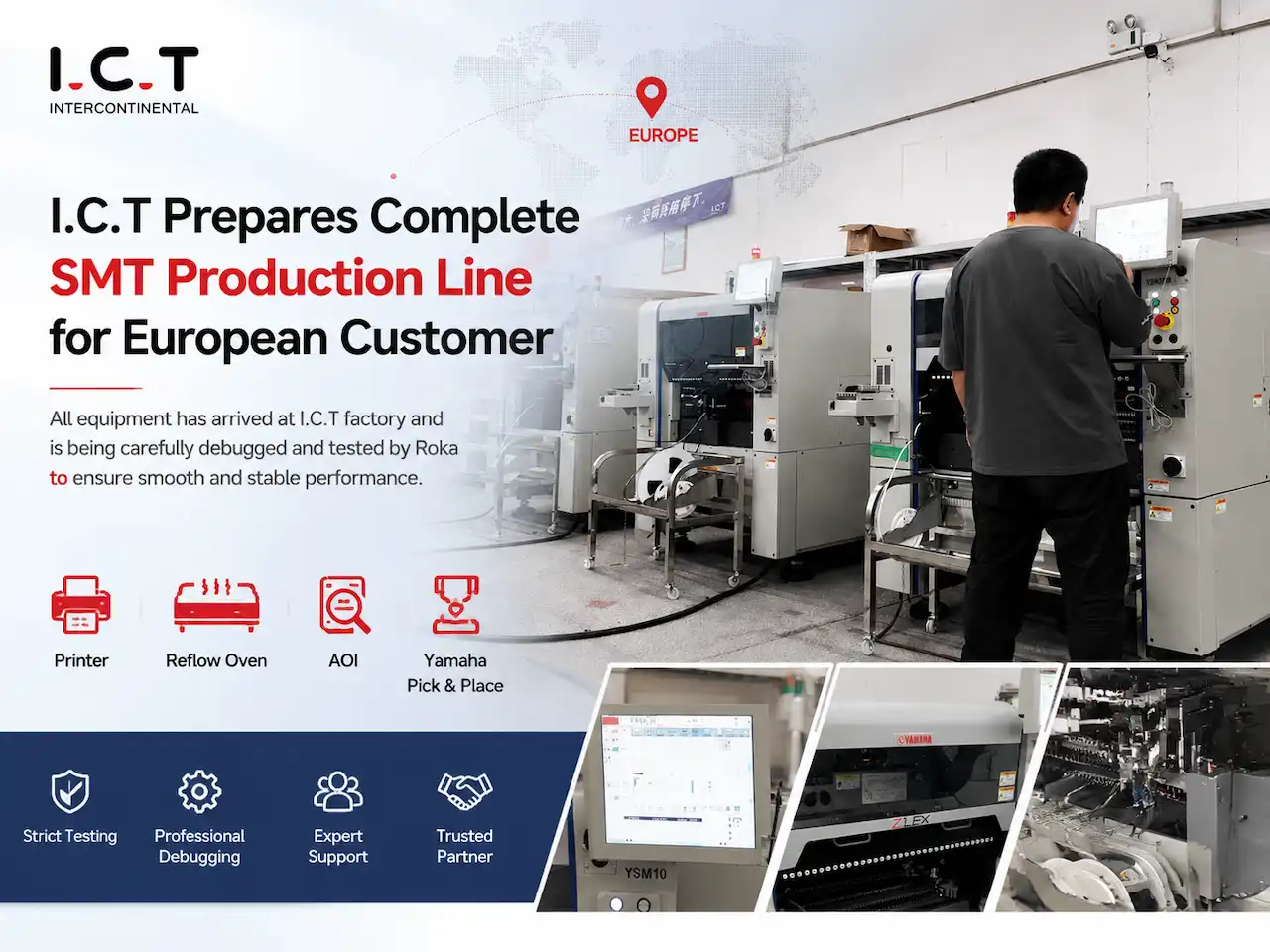 I.C.T Prepares Complete SMT Production Line for European Customer.webp